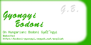 gyongyi bodoni business card